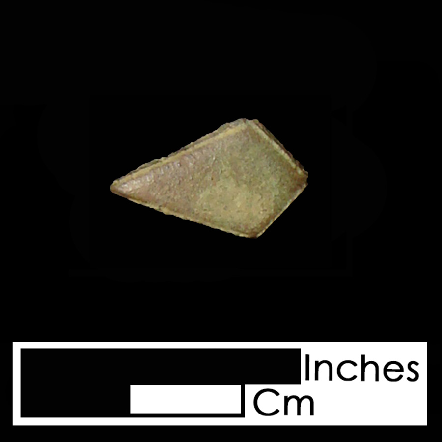 Image of copper alloy leather ornament, Offset Diamond.