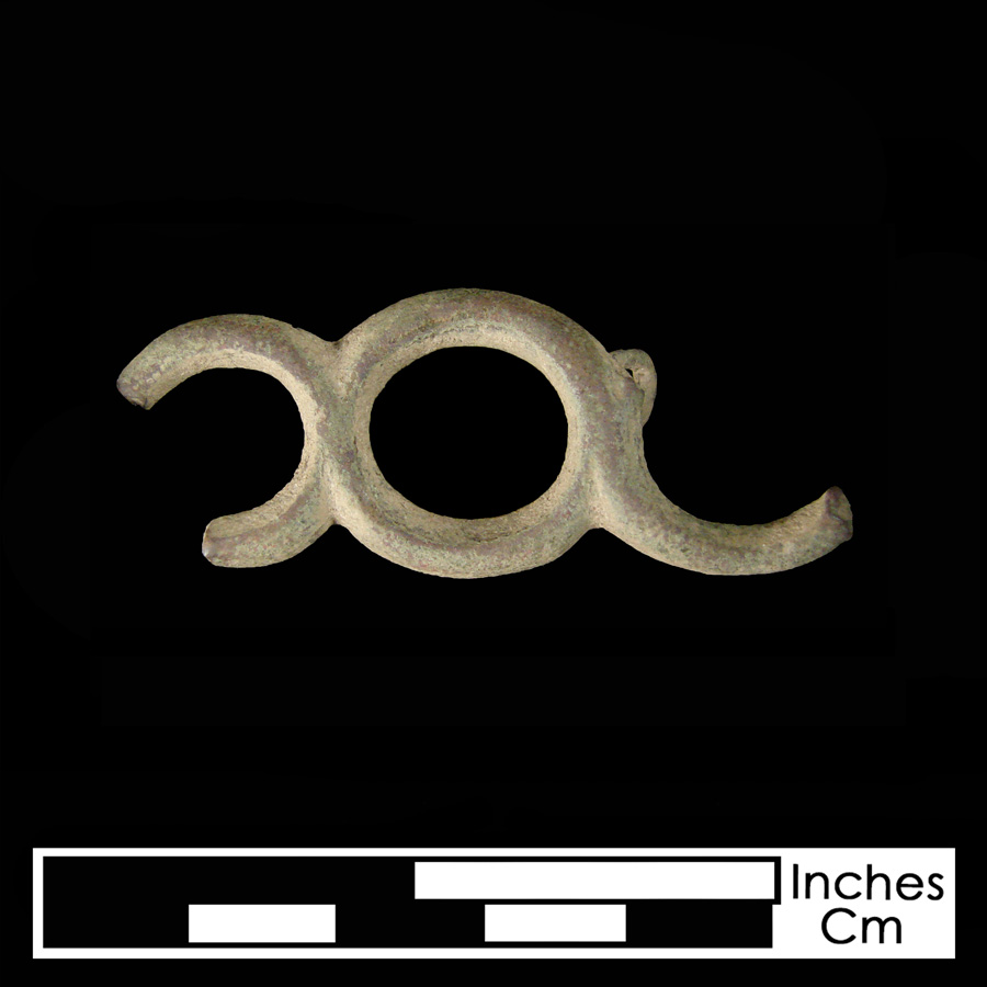 Image of copper alloy leather ornament, Openwork.