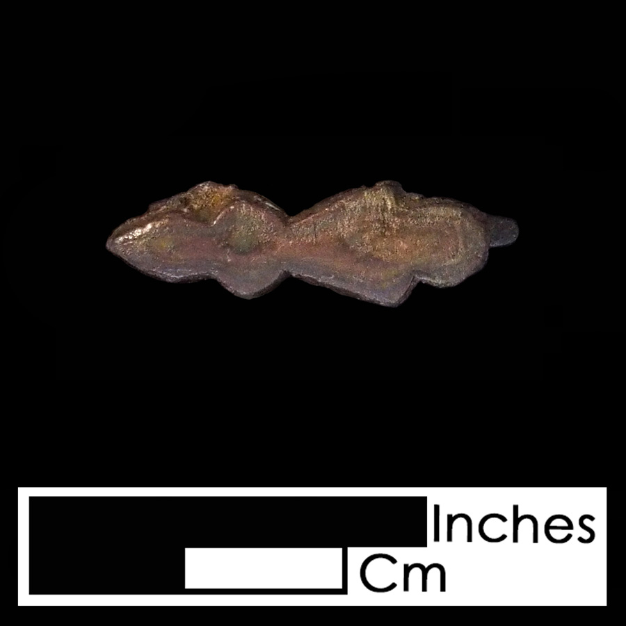 Image of copper alloy leather ornament, Stylized Arrow.