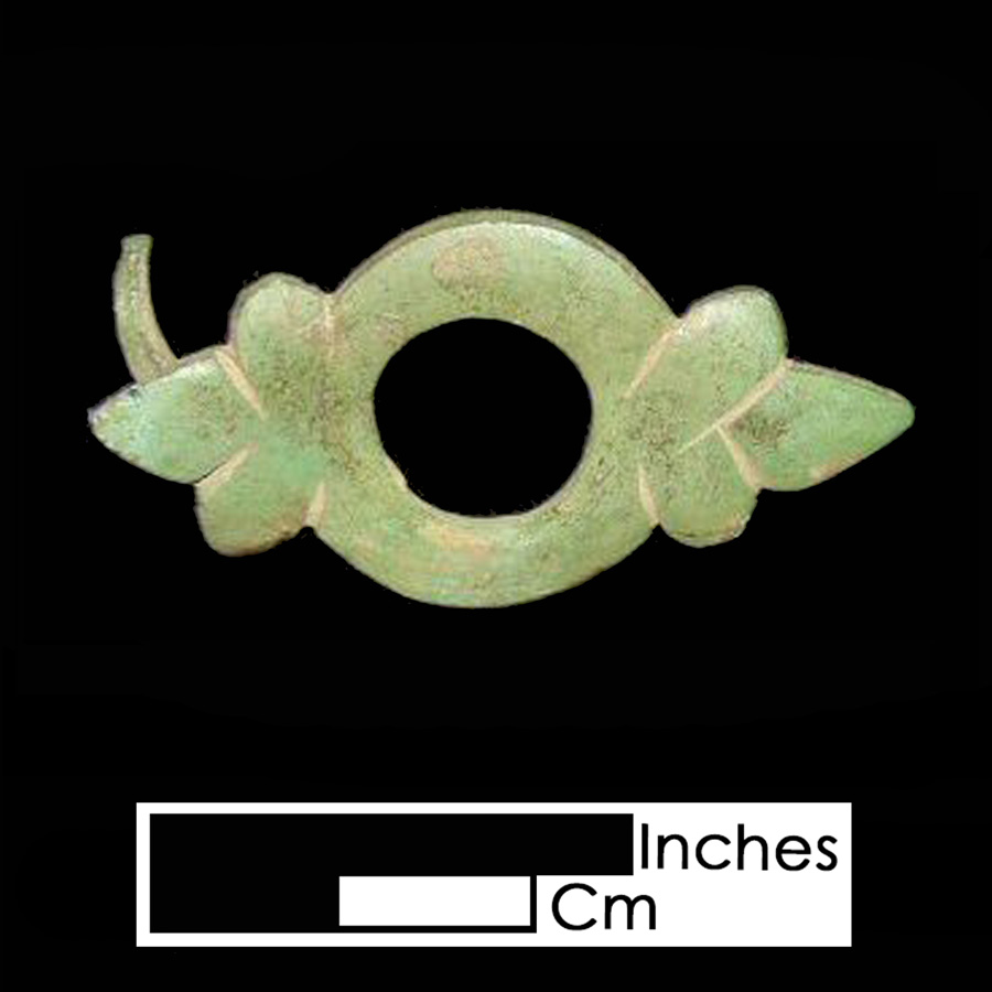 Image of copper alloy leather ornament, Openwork.