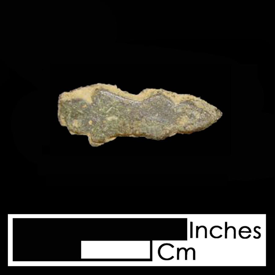 Image of copper alloy leather ornament, Stylized Arrow.