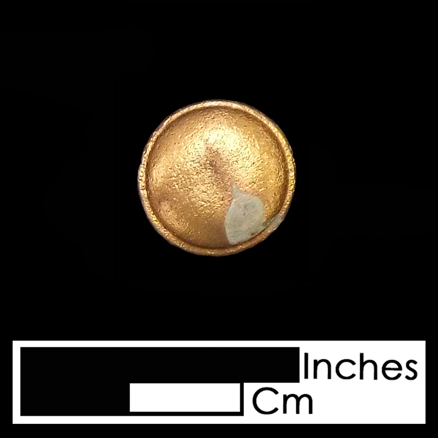 Image of copper alloy leather ornament, Plain Dome.