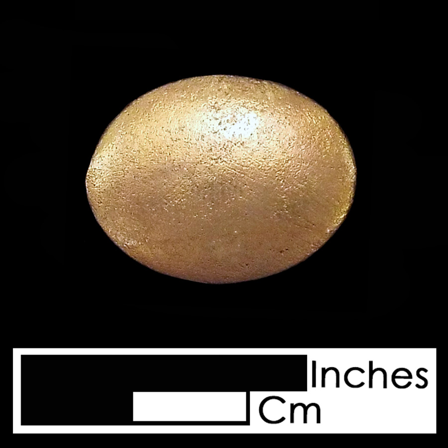 Image of copper alloy leather ornament, Oval.