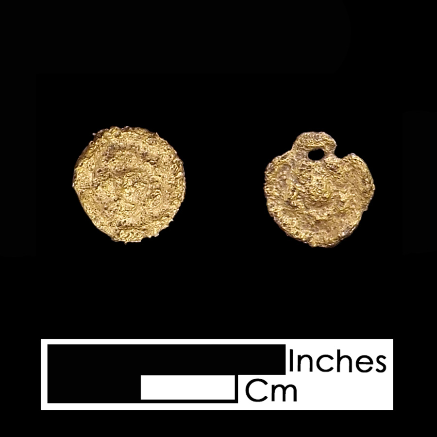 Image of copper alloy leather ornament, Tudor Rose.