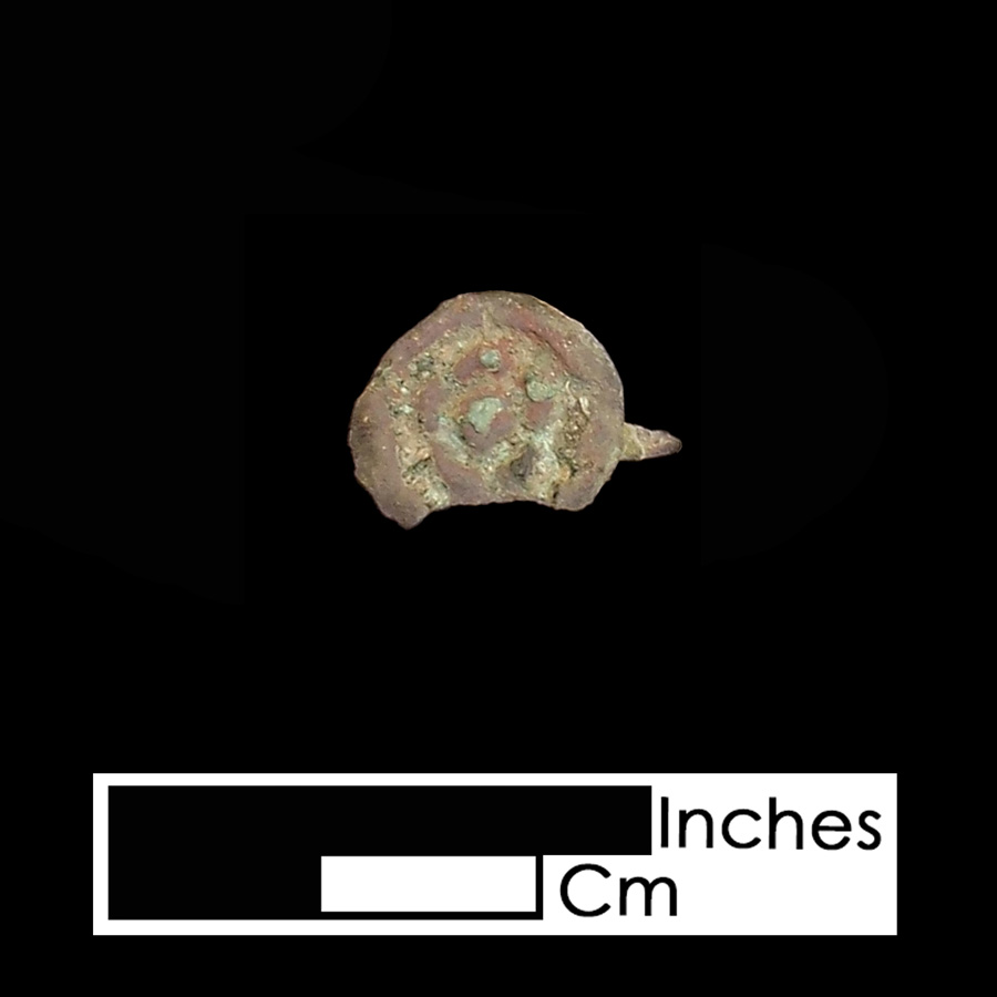 Image of copper alloy leather ornament, Tudor Rose.