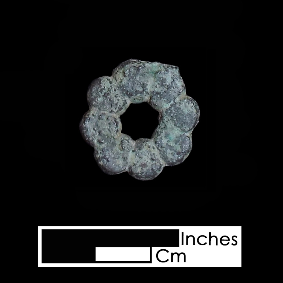 Image of copper alloy leather ornament, Openwork, Wreath.