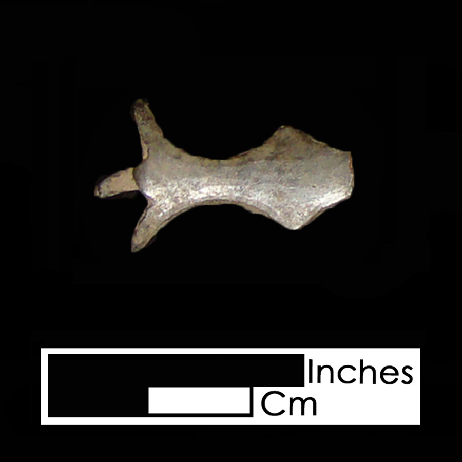 Image of copper alloy leather ornament, Flared Bar.
