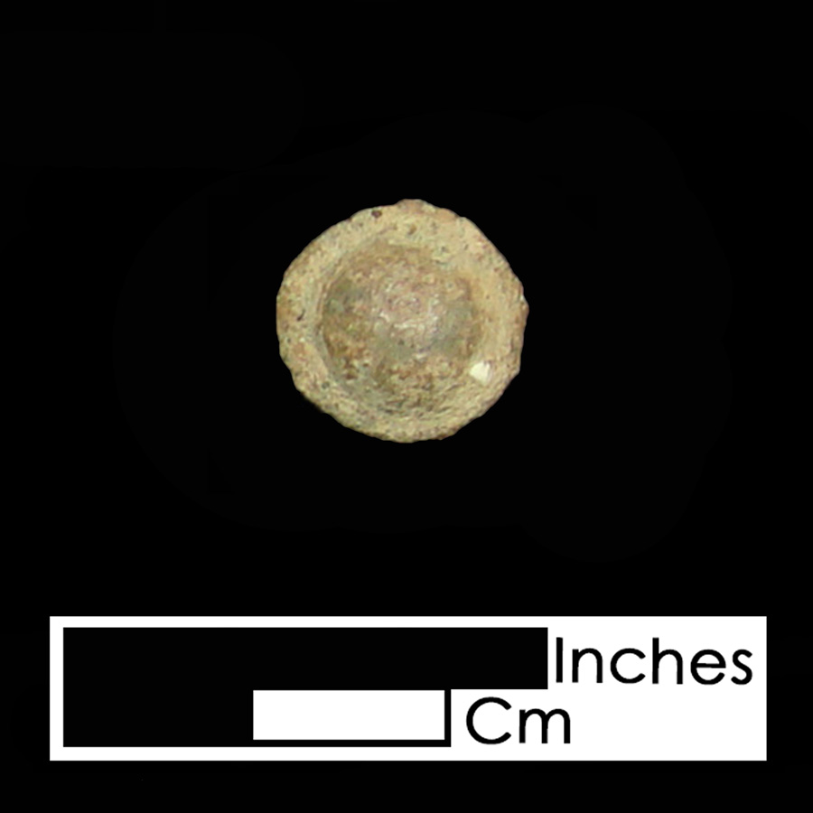 Image of copper alloy leather ornament, Plain Dome.