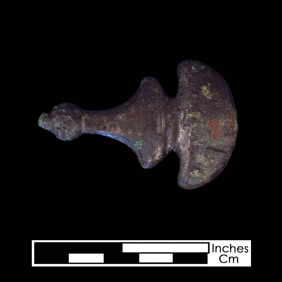 Image of copper alloy leather ornament, Large Asymmetric.