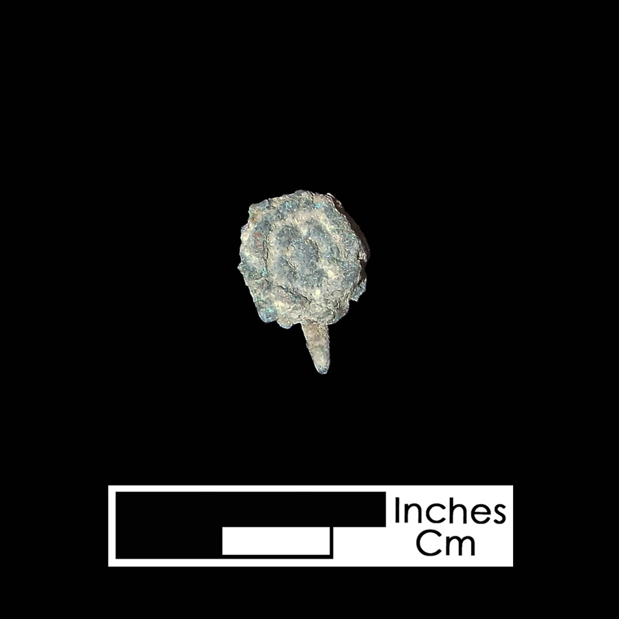 Image of copper alloy leather ornament.