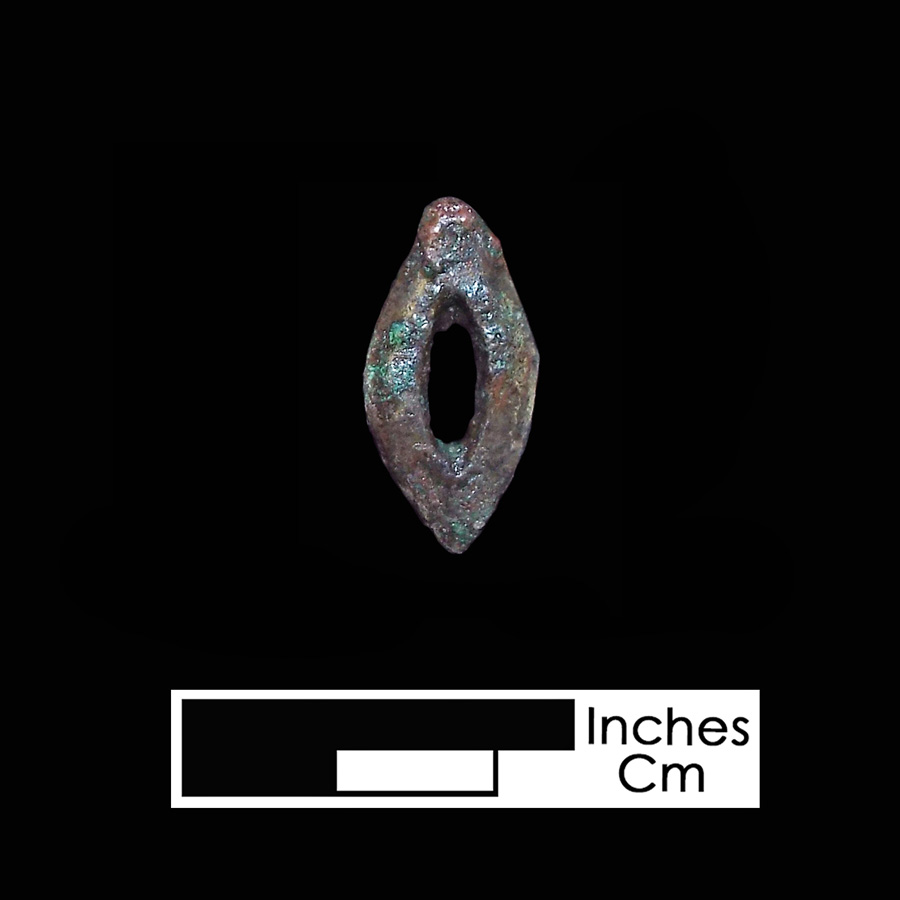Image of copper alloy leather ornament.