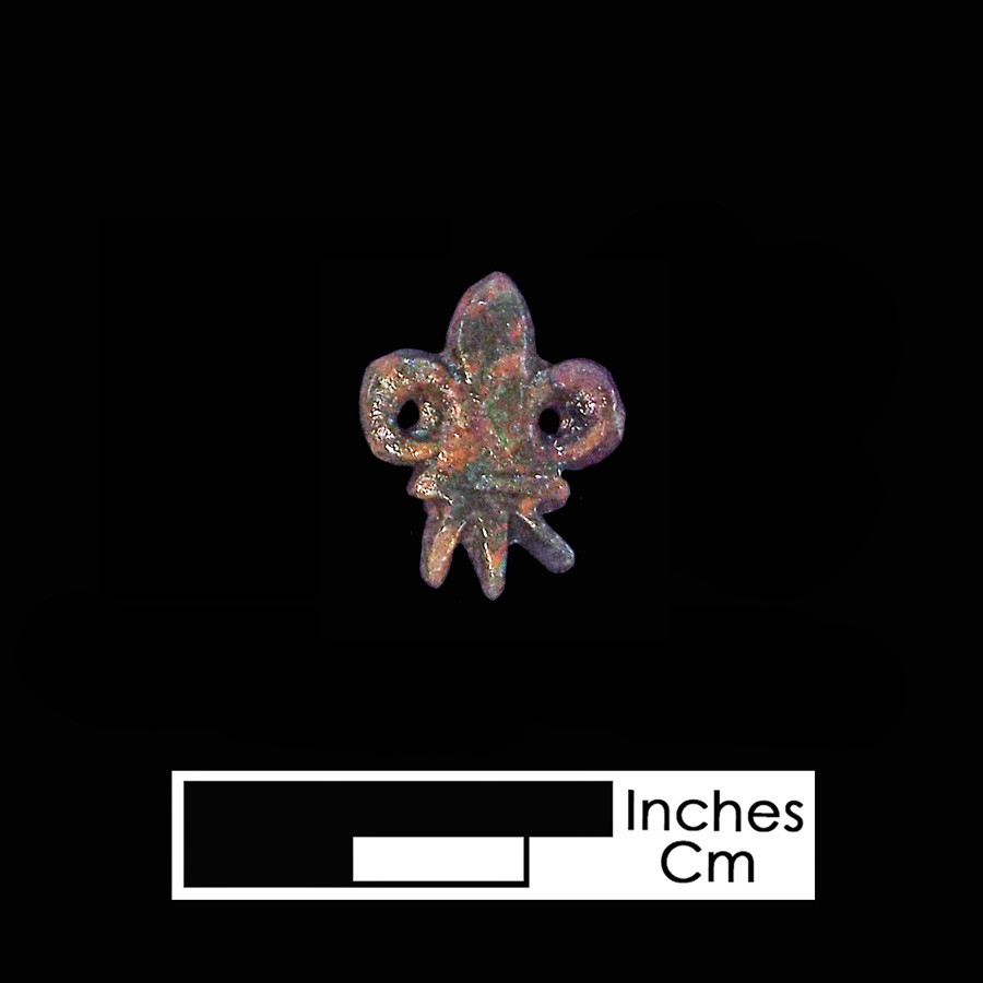 Image of copper alloy leather ornament.