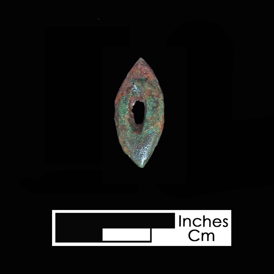 Image of copper alloy leather ornament.