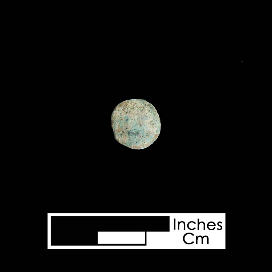 Image of copper alloy leather ornament.