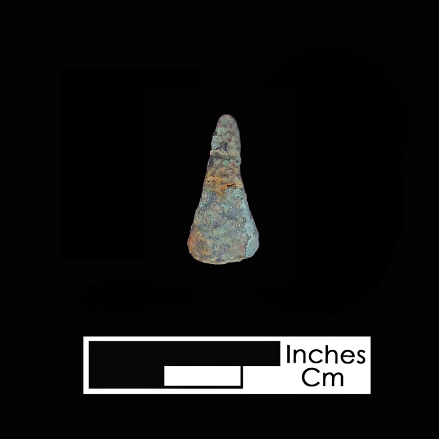 Image of copper alloy leather ornament.