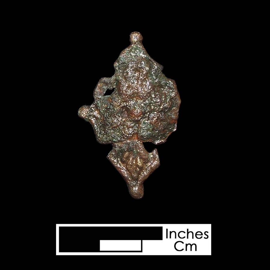 Image of copper alloy leather ornament.