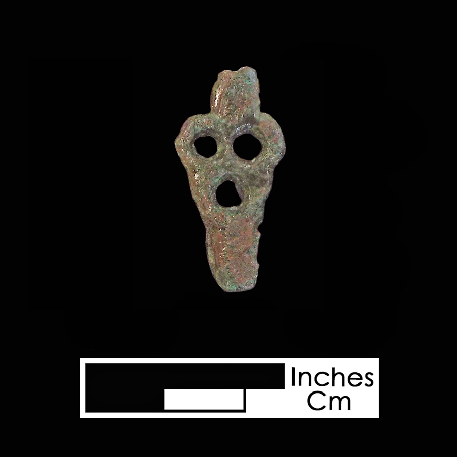 Image of copper alloy leather ornament.