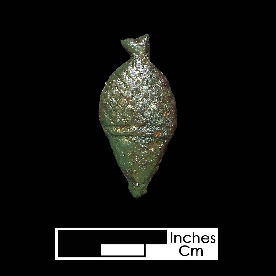 Image of copper alloy leather ornament.