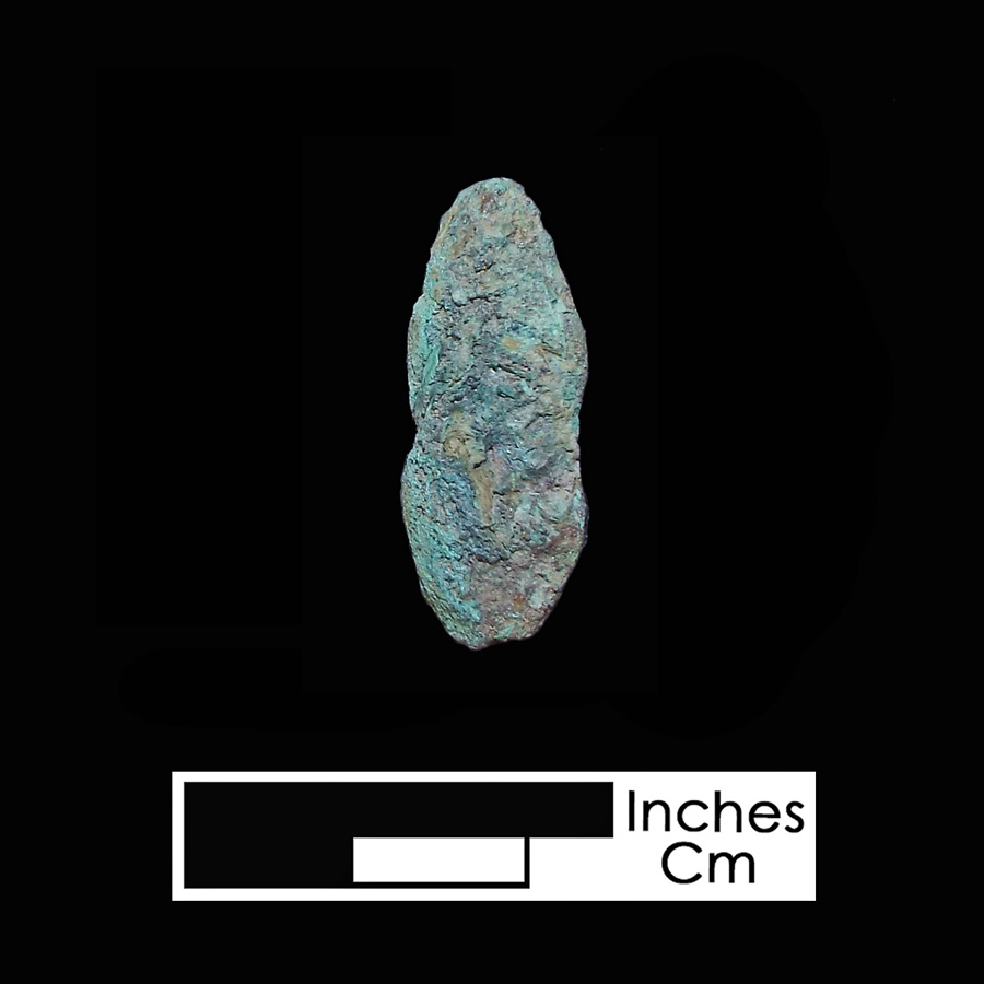 Image of copper alloy leather ornament.