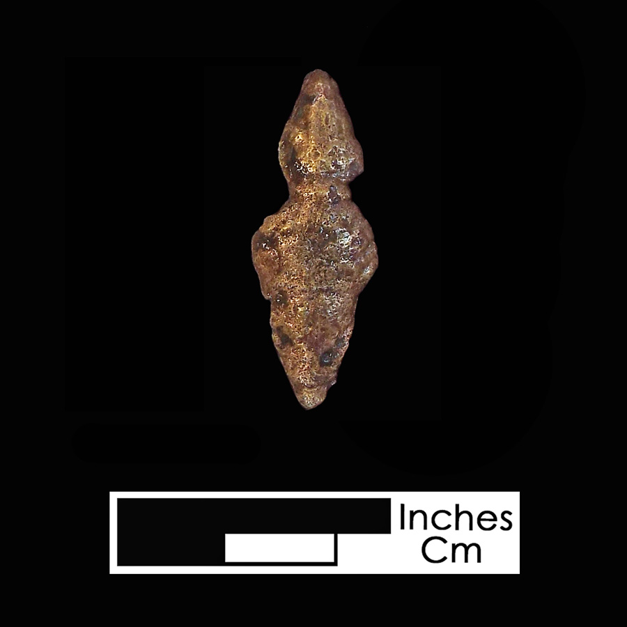 Image of copper alloy leather ornament.