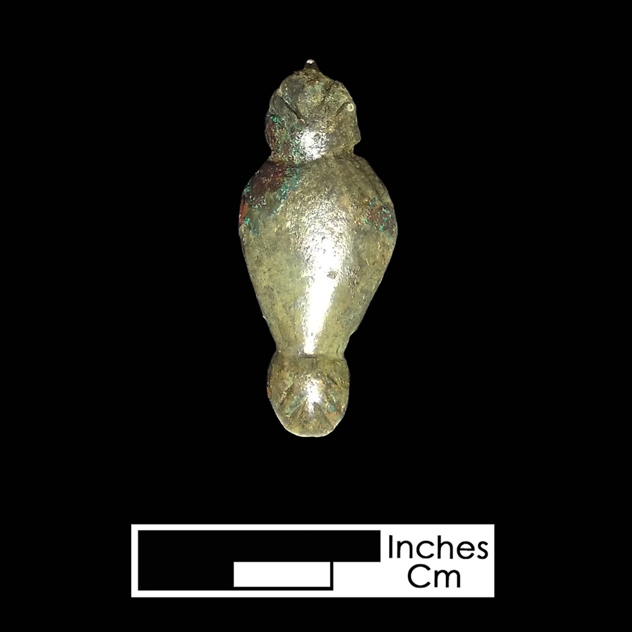 Image of copper alloy leather ornament.