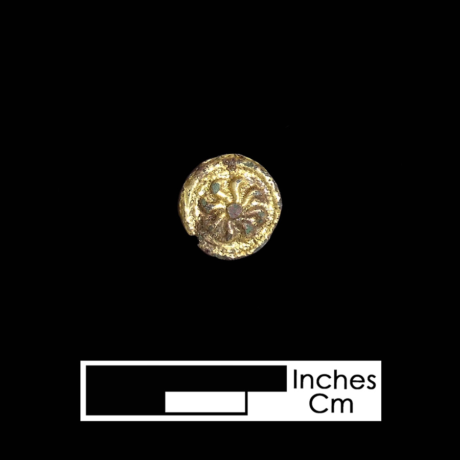 Image of copper alloy leather ornament.