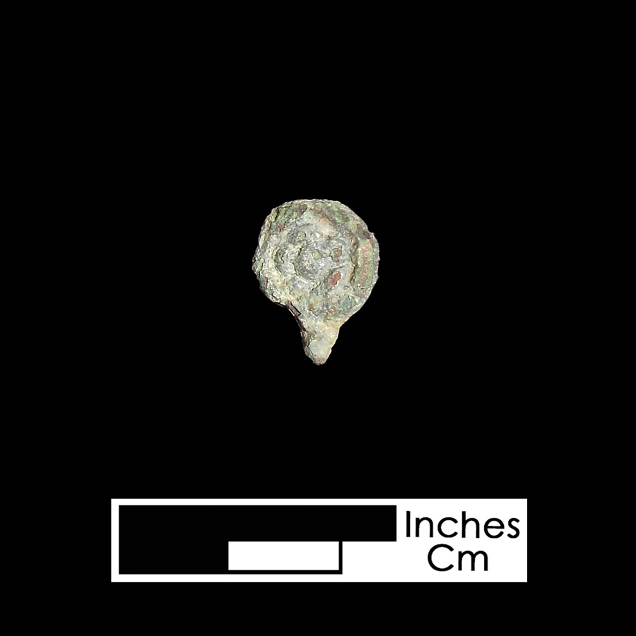 Image of copper alloy leather ornament.