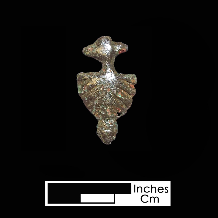 Image of copper alloy leather ornament.