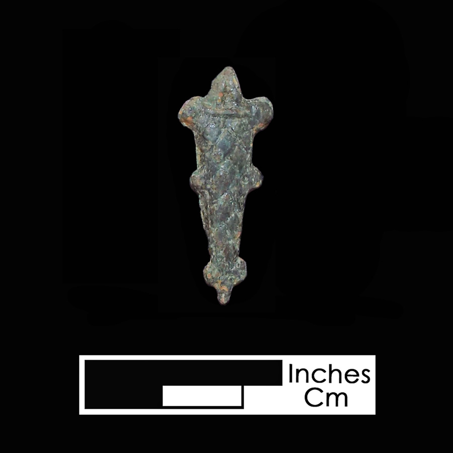 Image of copper alloy leather ornament.
