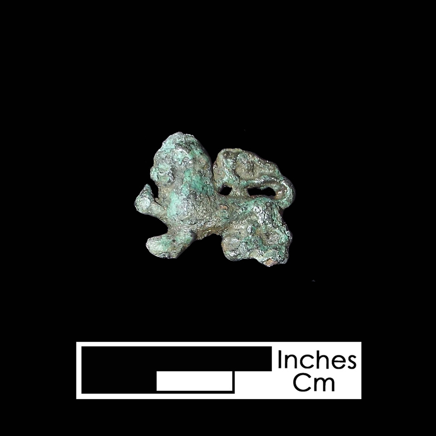 Image of copper alloy leather ornament.