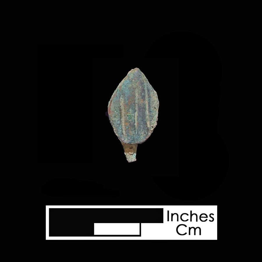 Image of copper alloy leather ornament.