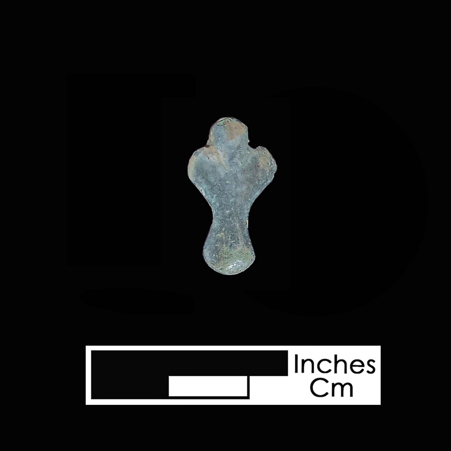 Image of copper alloy leather ornament.