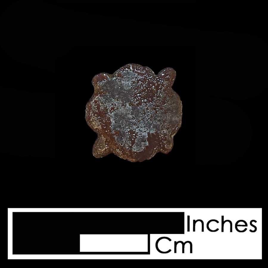 Image of copper alloy leather ornament, Quatrefoil.