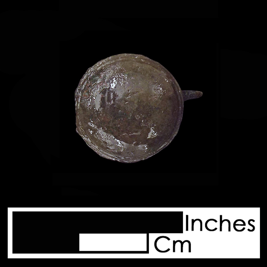 Image of copper alloy leather ornament, Plain Dome.