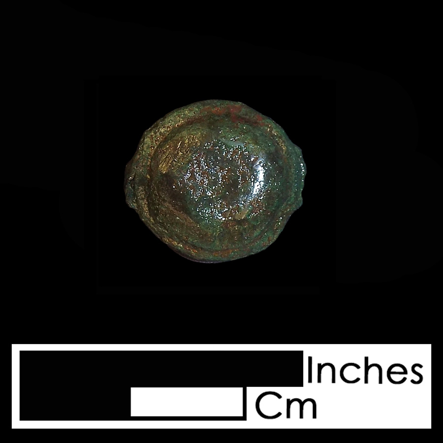 Image of copper alloy leather ornament, Plain Dome, Wide Rim.