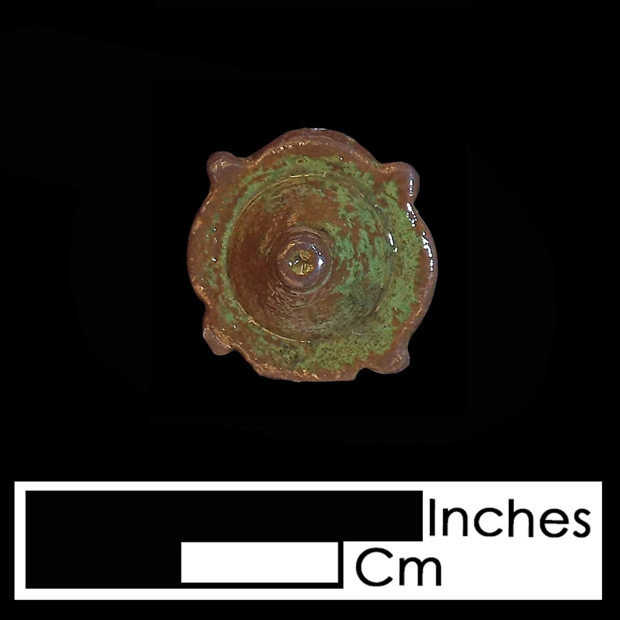 Image of copper alloy leather ornament, Quatrefoil, Dome with Nipple.