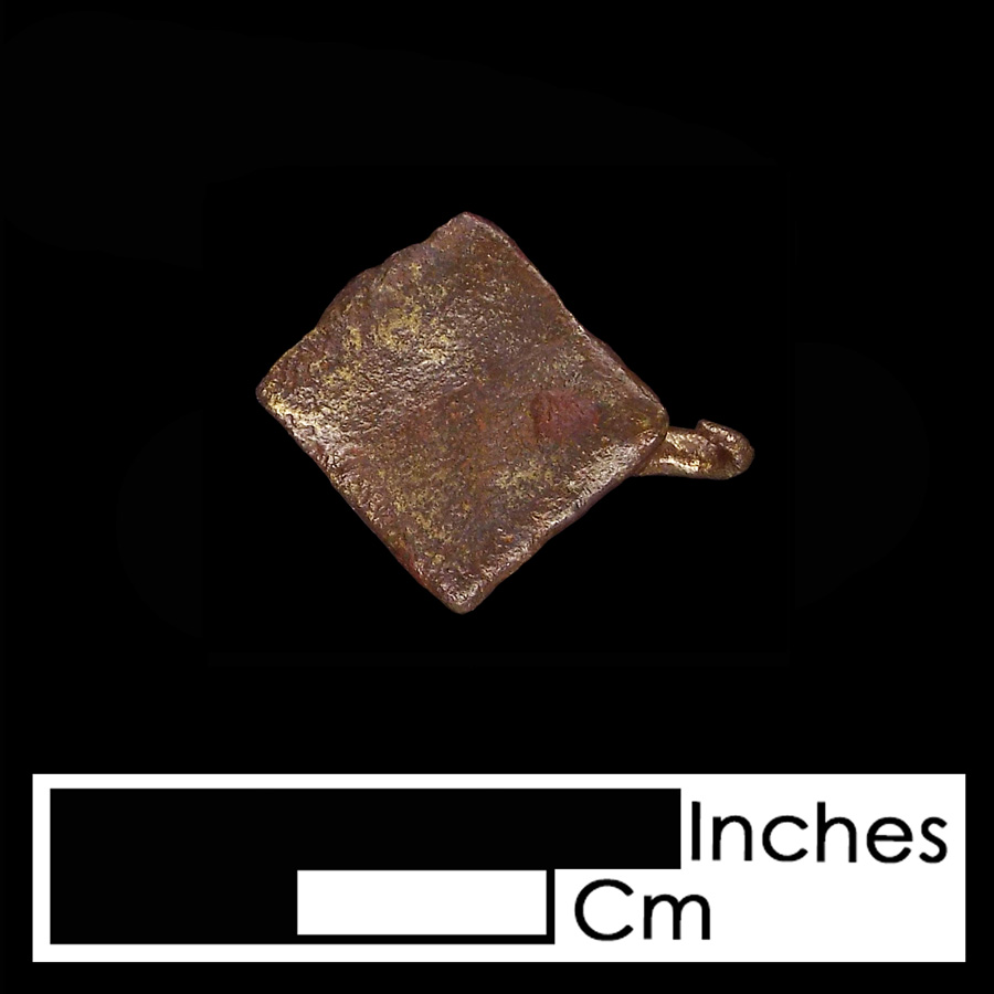 Image of copper alloy leather ornament, Rhombus.