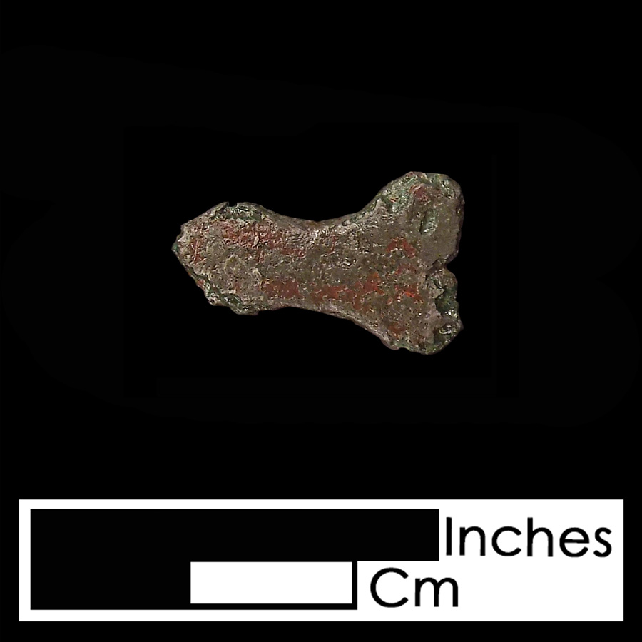 Image of copper alloy leather ornament, Bleeding Heart.