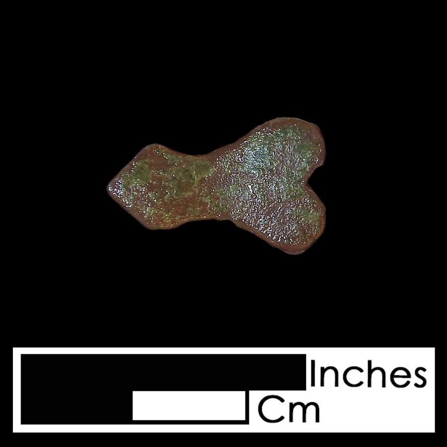 Image of copper alloy leather ornament, Bleeding Heart.