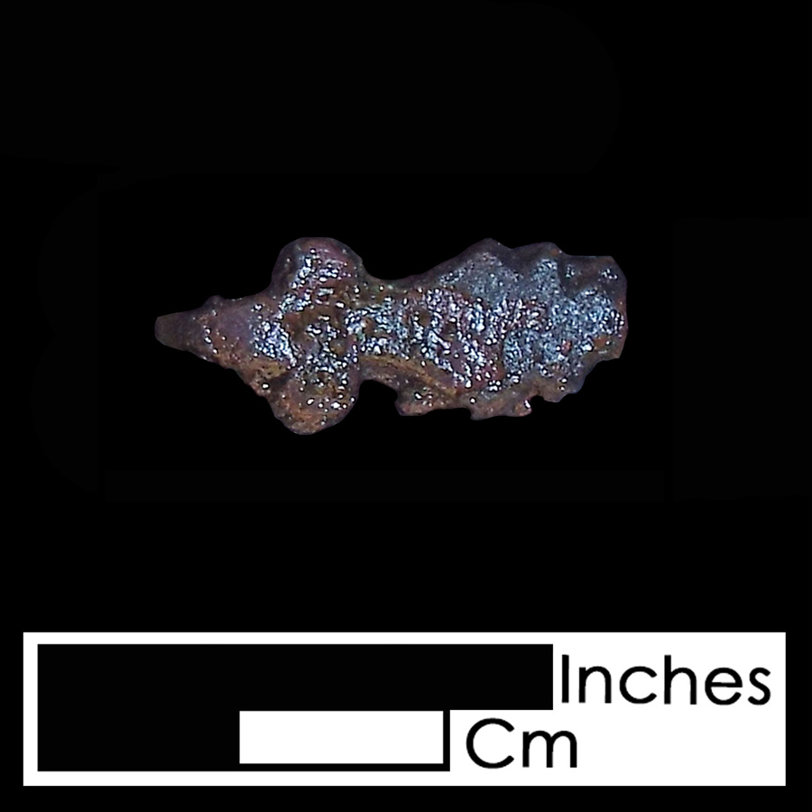 Image of copper alloy leather ornament, Stylized Arrow.