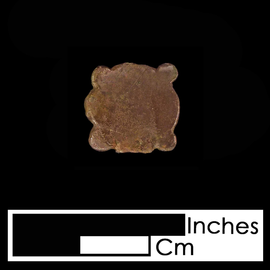 Image of copper alloy leather ornament, Quatrefoil.