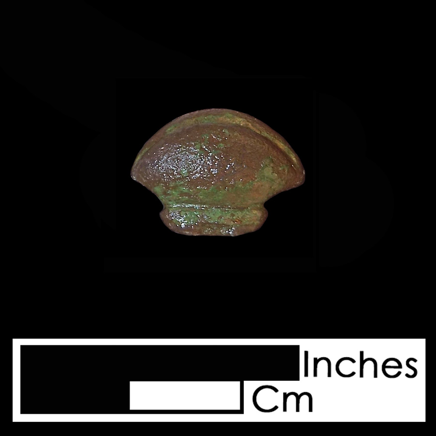 Image of copper alloy leather ornament, Large Asymmetric.