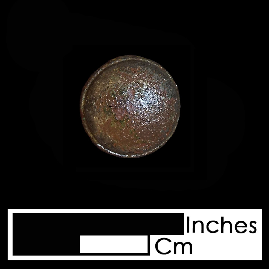 Image of copper alloy leather ornament, Plain Dome.