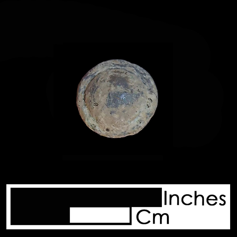 Image of copper alloy leather ornament, Plain Dome.