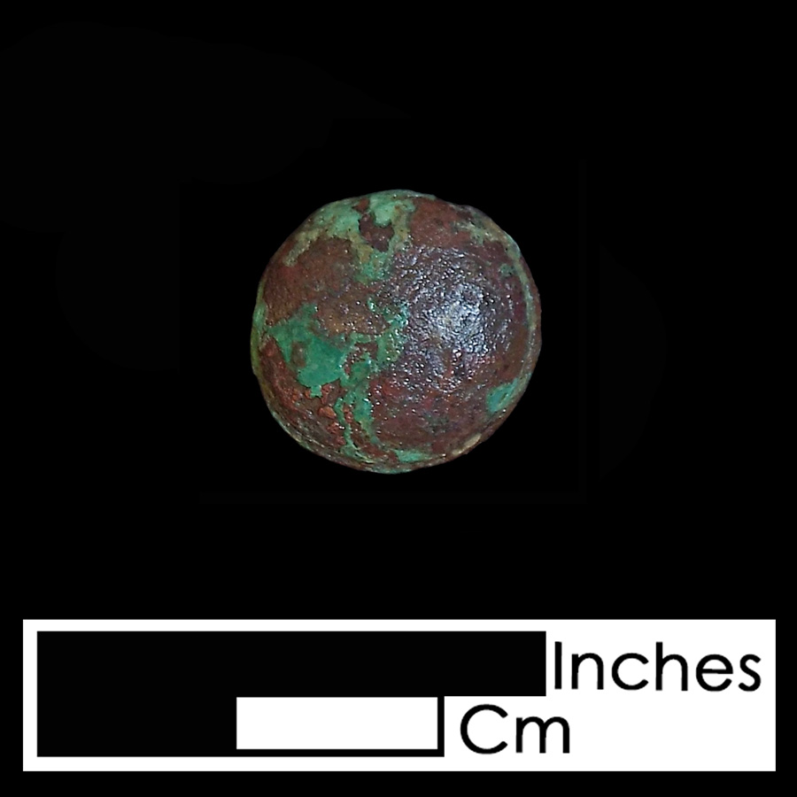 Image of copper alloy leather ornament, Plain Dome.
