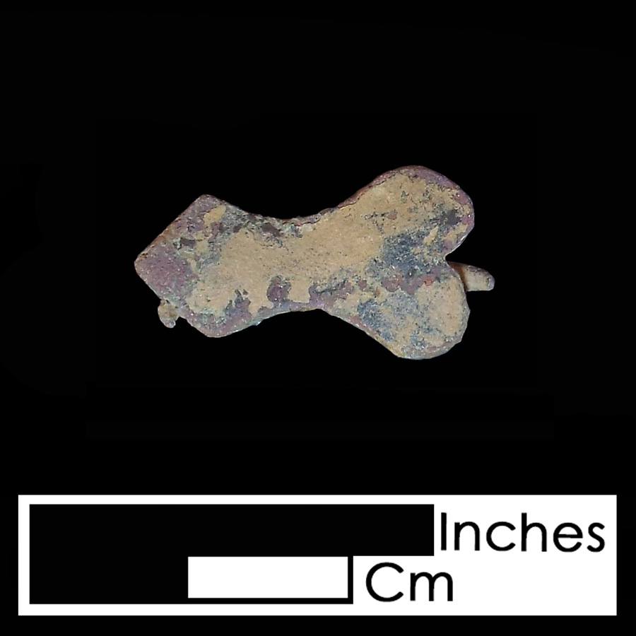Image of copper alloy leather ornament, Bleeding Heart.