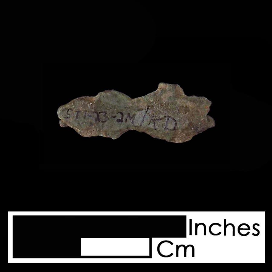 Image of copper alloy leather ornament, Stylized Arrow.