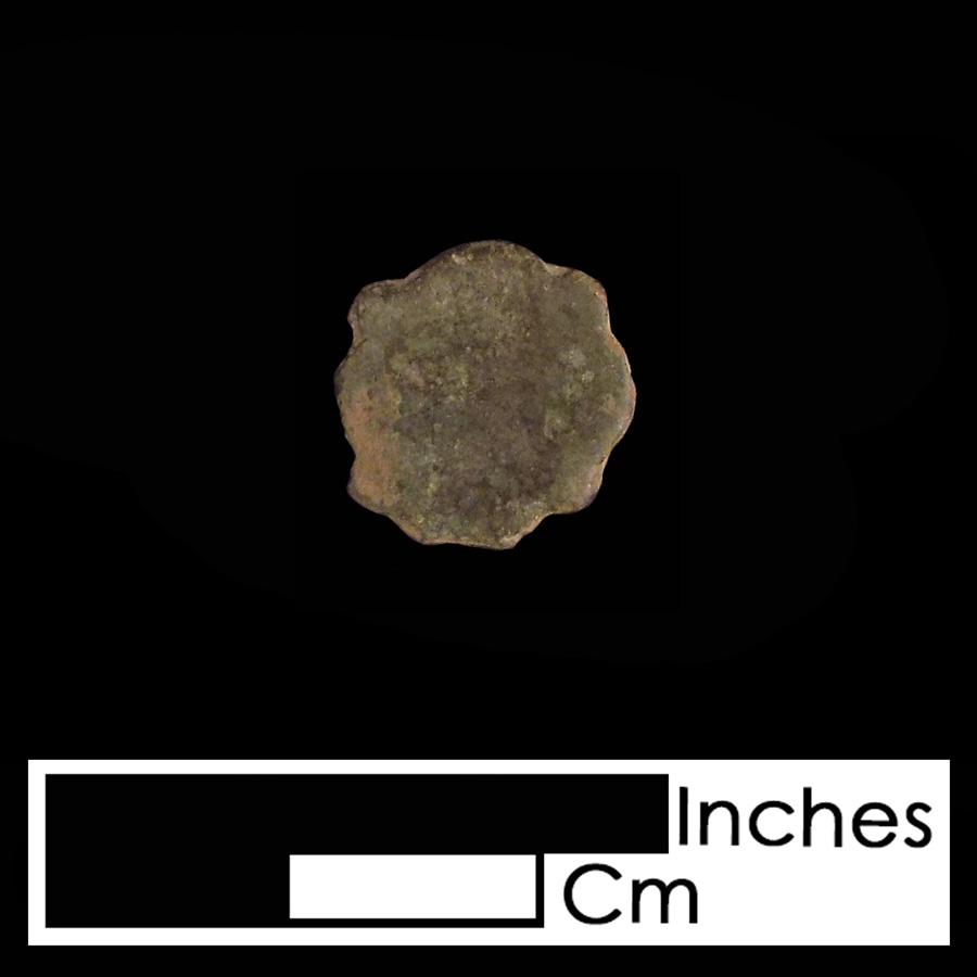 Image of copper alloy leather ornament, Quatrefoil.