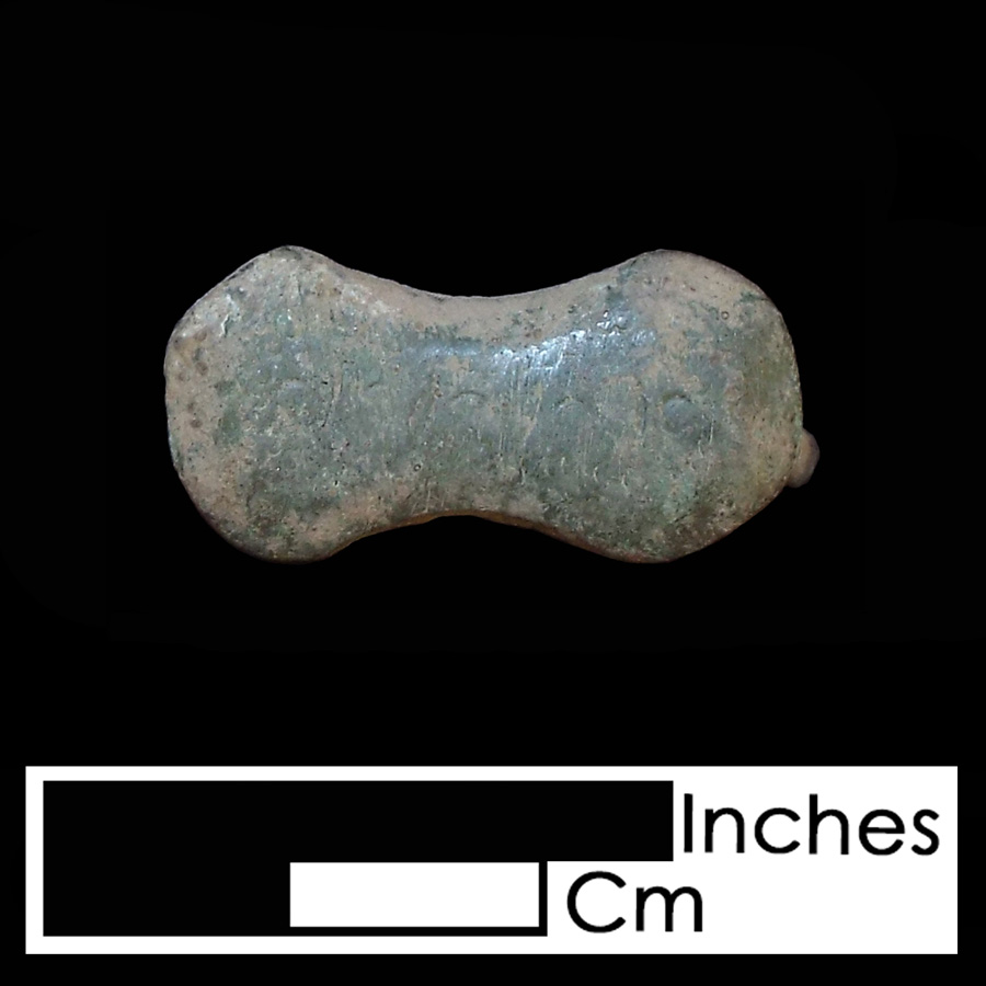 Image of copper alloy leather ornament, Peanut.
