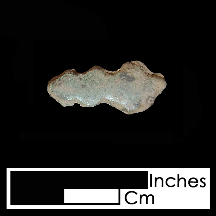 Image of copper alloy leather ornament, Stylized Arrow.